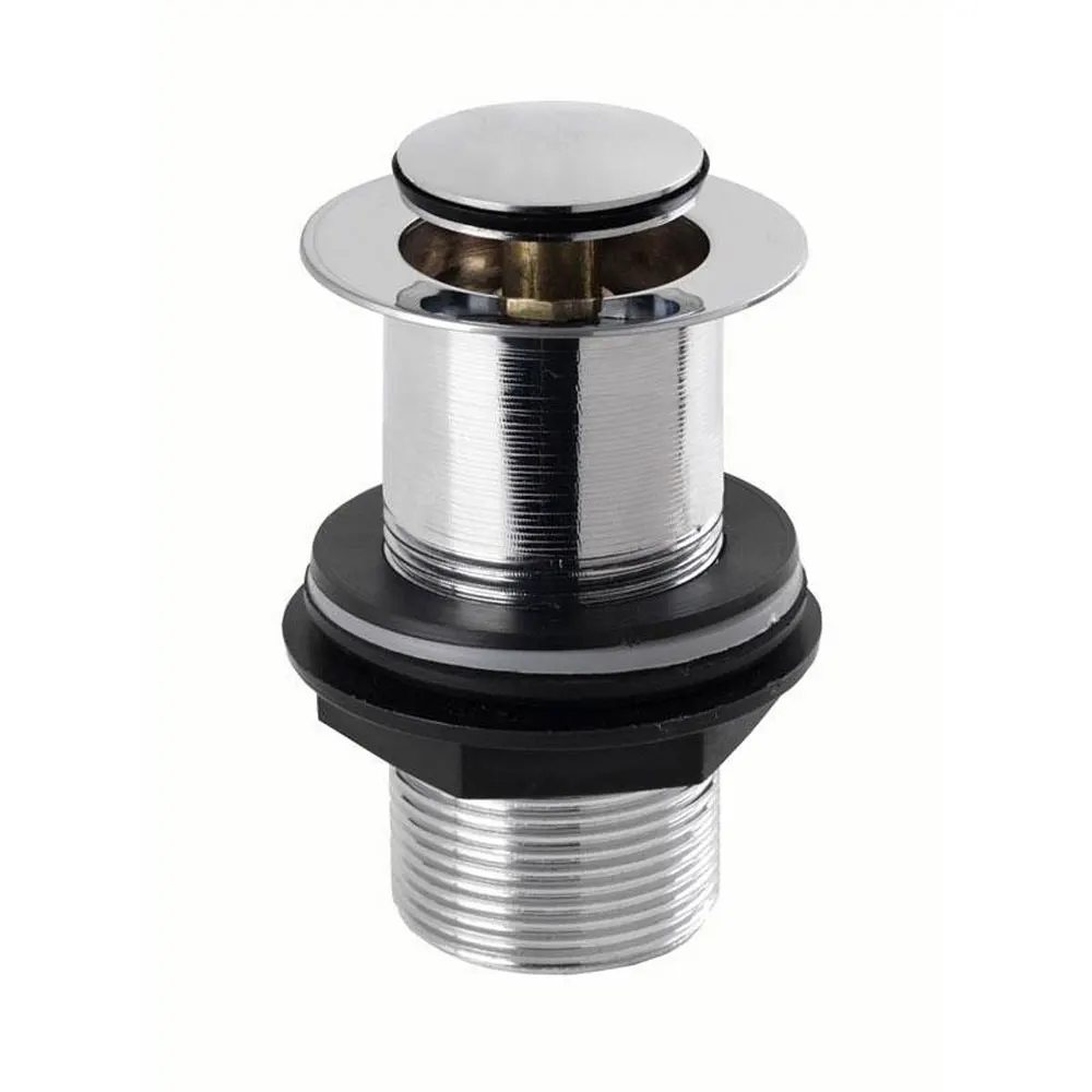 

75mm Zinc Alloy Drain Bath BasinOverflow Hole Sink Tap Push Button Pop up Waste Plug Slotted