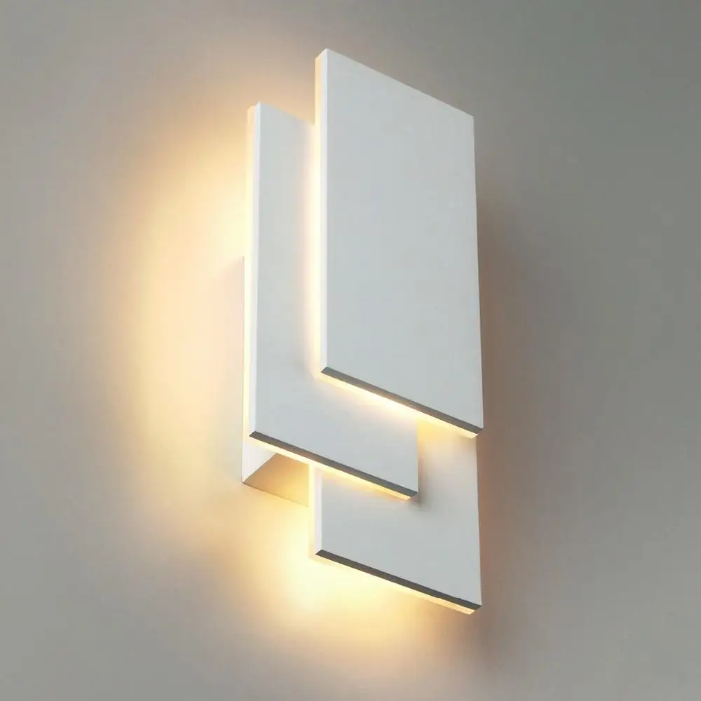 Led Wall Light Aluminum Fine Wall Lights Rectangular Art Stripe Wall Light 3 Square Wall Lamp modern living room aisle staircase