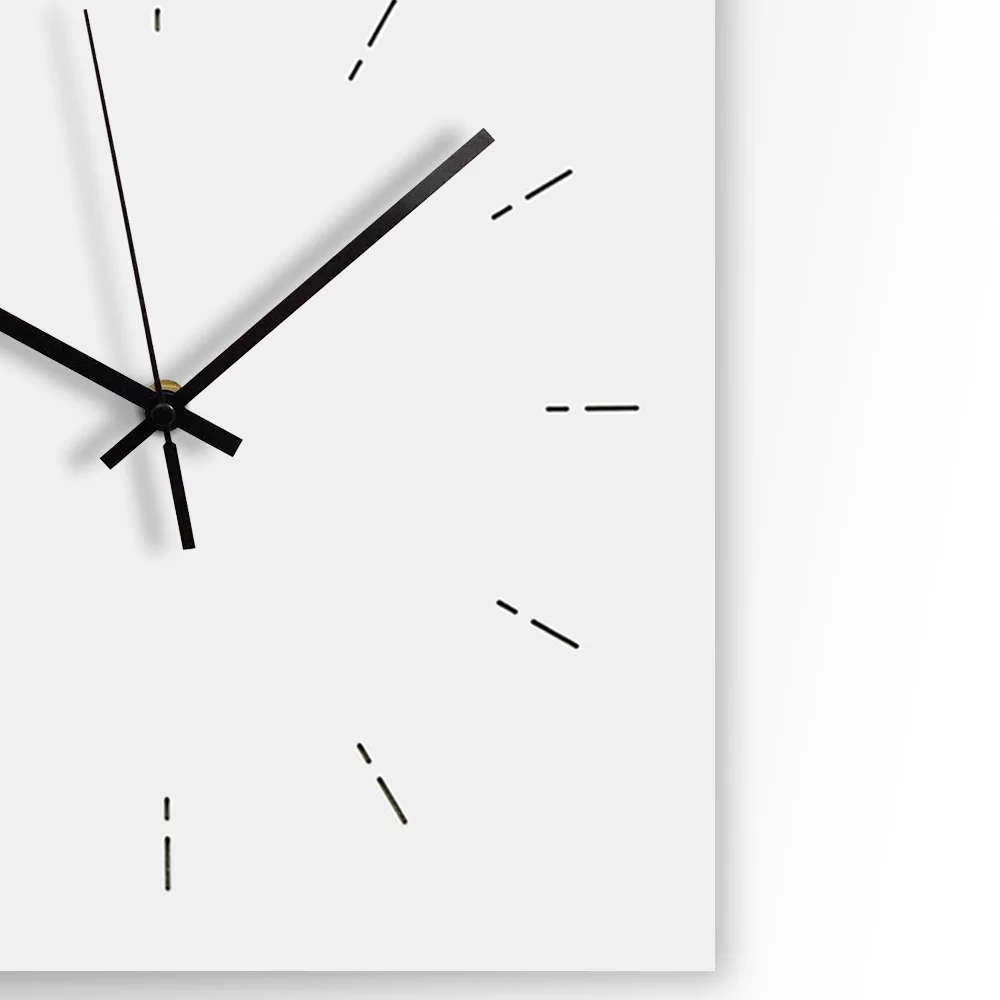 Креативные деревянные подвесные настенные часы из МДФ, простые современные модные тихие европейские кварцевые часы, большие квадратные настенные часы для гостиной, Декор
