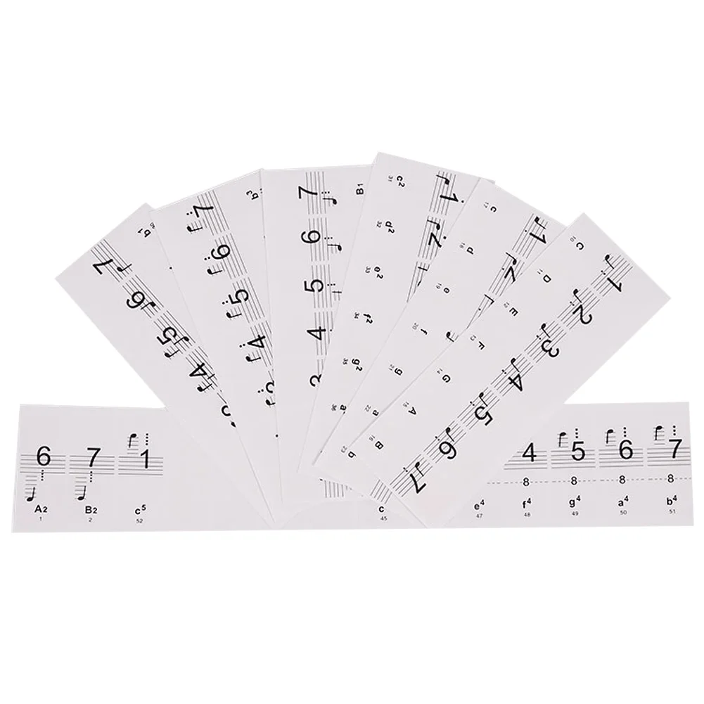 Transparent Piano Stickers Music Keyboard Key Note Labels 54 61 88 Keyboards MC889 | Спорт и развлечения