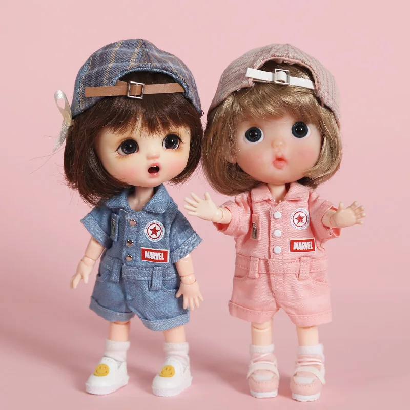 Новая крутая Одежда для куклы модные рабочие штаны/шапка ob11 obitsu11 holala 1/12BJD Кукла