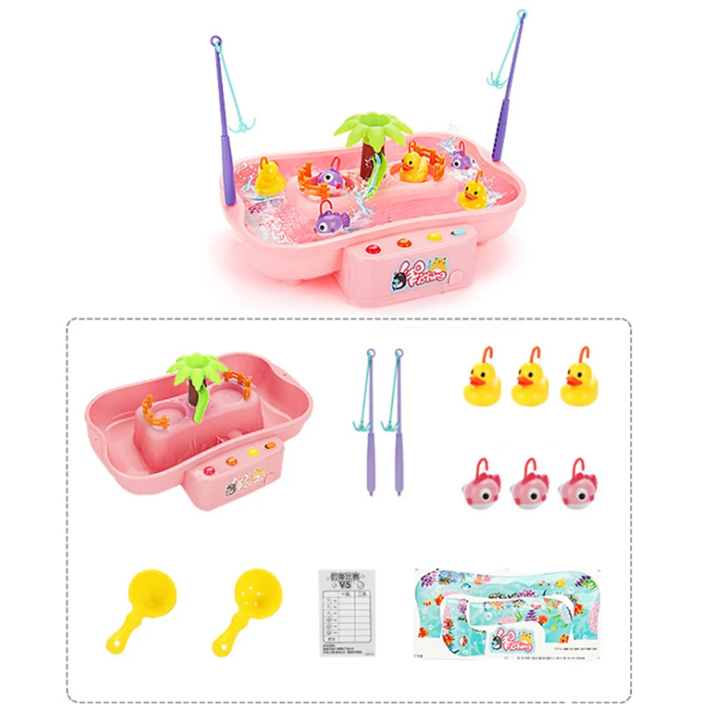 Brinquedos para Crianças Bandeja de Pesca Água Luzes Música Elétrica Rotativa Multi-funcional Hidrodinâmico Ciclo 6 Brinquedos e hobbies