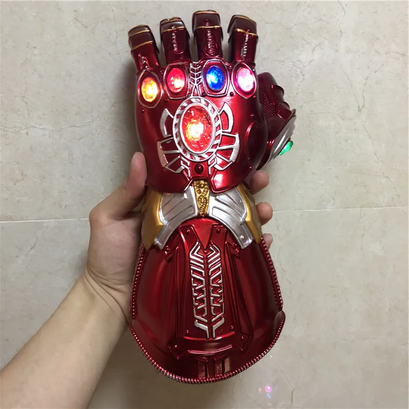 1:1 светодиодный светильник Thanos Gauntlet военные Косплей Перчатки ПВХ экшн-модель игрушки подарок на Хэллоуин Детский подарок