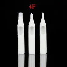 50 шт плоский/Magnum Размер 4 одноразовые белые короткие татуировки наконечник трубки сопло поставка-4 фута