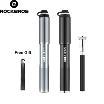 

ROCKBROS Aluminum Alloy Bicycle Pump Mini Portable Light Air Pump For Bike High Pressure Cycling Tire Inflator Schrader Presta