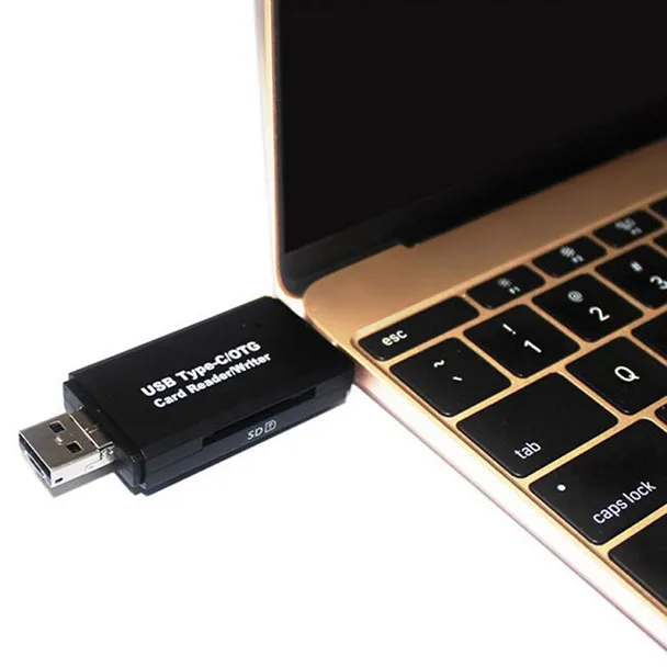 3 в 1 Micro type-C USB OTG к USB 2,0 адаптер SD/Micro SD кардридер Стандартный USB 4,3
