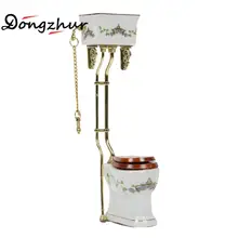 Dongzhur Miniatura Туалет кукольный домик 1:12 Миниатюрные аксессуары ретро-игрушка дом Комплект орнаментов миниатюры Кукольный дом 1:12 Прямая поставка