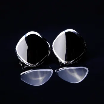 

1.7cm semi-precious stones with high quality Female jewelery accessories Square ladies 925 sterling silver black lovers gift