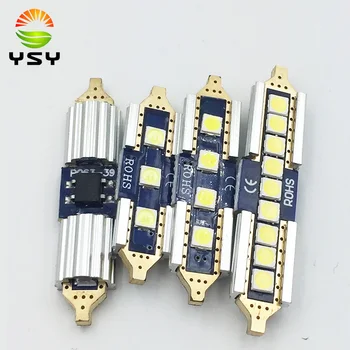 

YSY 50x Canbus No Error Car Led Bulb 31mm 36mm 39mm 41mm 3030 3 4 9 SMD C5W C10W SV8.5 211 Interior External Light Lamp White