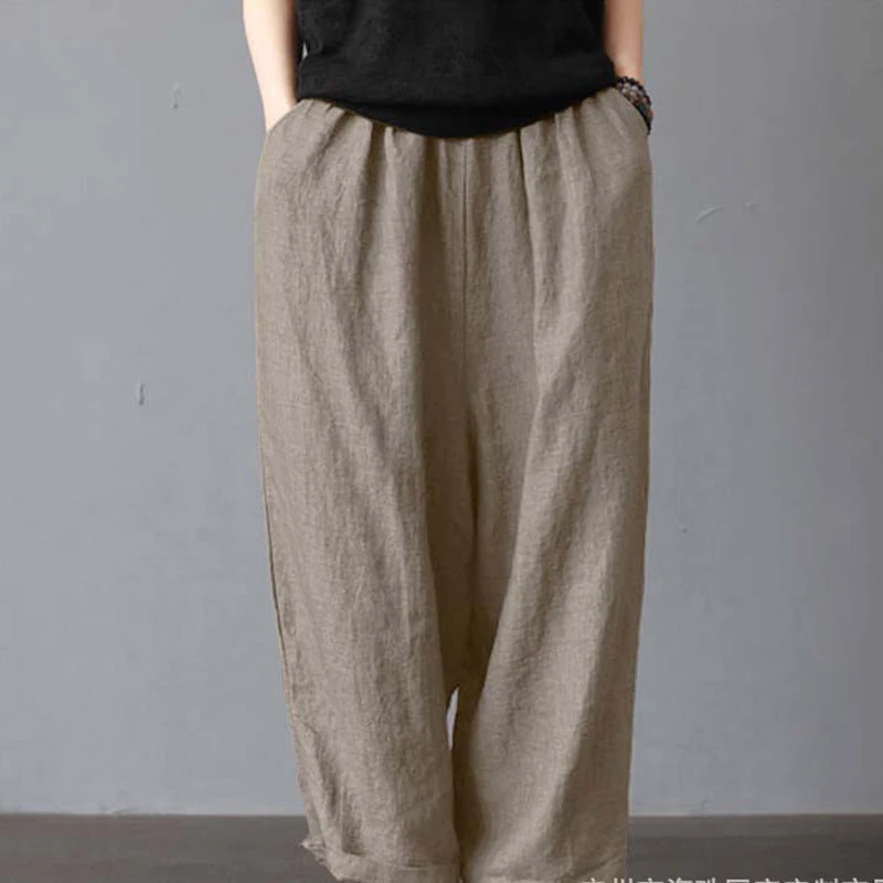 

Women's Loose Pants Trouser Comfortable Casual Wide Leg Pants Solid Straight Slim Fit Plus Size Trousers