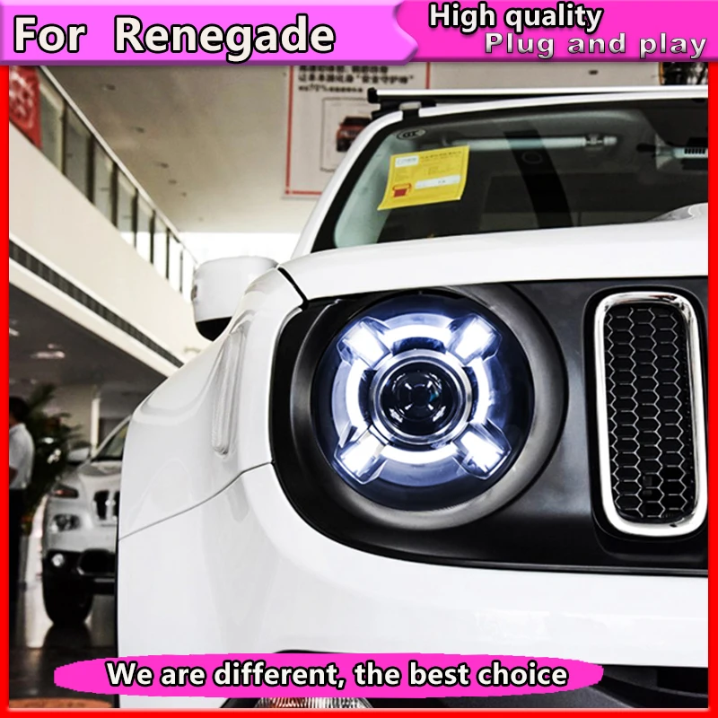 Автомобильная фара в сборе для JEEP Renegade 2015 2016 2017 светодиодный светодиодная H7