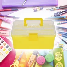 Портативный пластиковый художественный ящик для хранения акварельных масляных картин, универсальный чехол с ручкой для художников, студентов