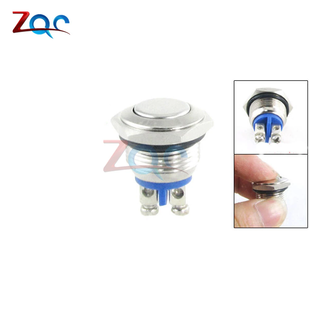 16mm Start Horn Button Momentary Stainless Steel Metal Pushbutton Switch 16mm Start Horn Button Momentary Stainless Steel Metal Pushbutton Switch