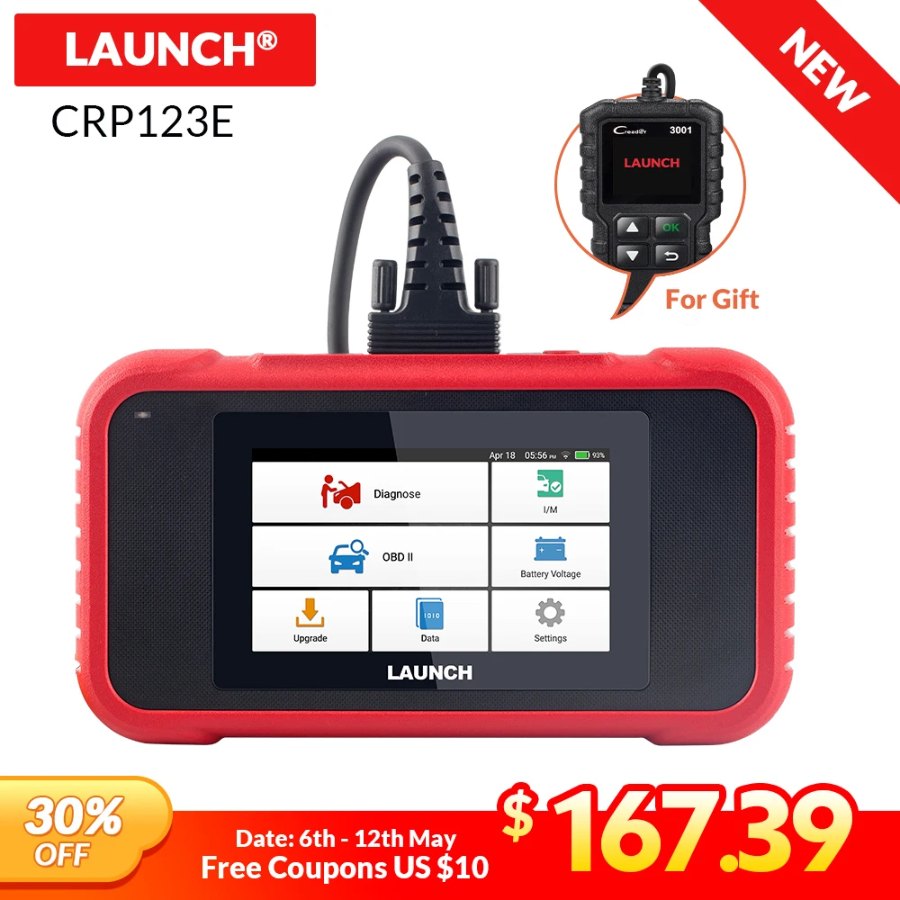 Launch X431 CRP123E OBD2 ENG ABS Airbag SRS AT Auto Diagnostic Tool Creader 123E OBDII EOBD Code Reader Scanner good than CRP123