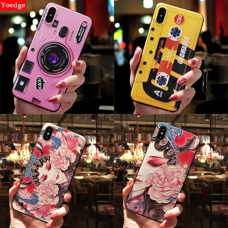 Чехол с 3D тиснением для Samsung Galaxy S10 S10e S8 S9 Plus M10 M20 мягкий чехол из ТПУ J3 J4 J5 J6 J7 J8 A5 A8 A9
