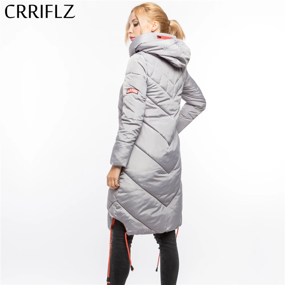 CRRIFLZ Зимняя распродажа длинная модная Высококачественная теплая зимняя куртка