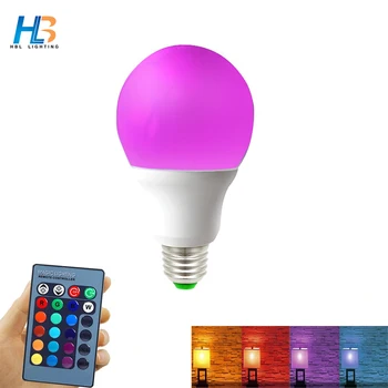 

RGB RGBW Led Bulb E27 5W 7W AC85-265V RGB Led Light Lampada 16 Color Change lamp With Remote Controller for home decoration