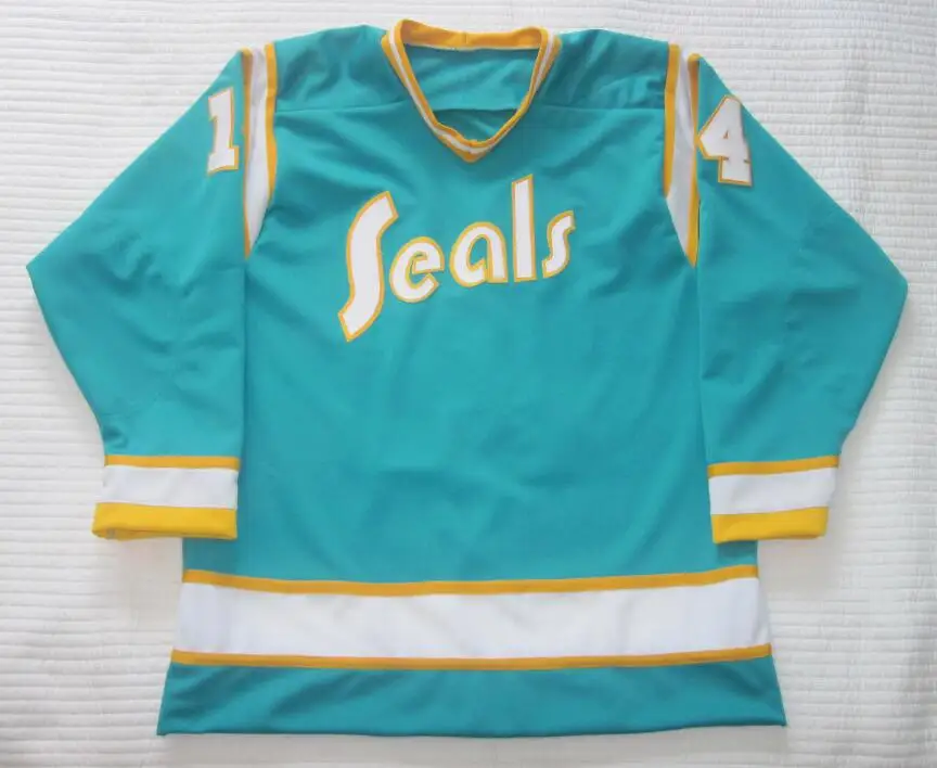 Vintage California Golden Seals Giles Meloche Jim Pappin Hockey Jersey