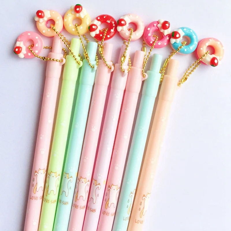 

1pcs Doughnut Cat Mechanical Pencil Student Automatic Pen For Kid School Office Supply Escolar Papelaria Random Style