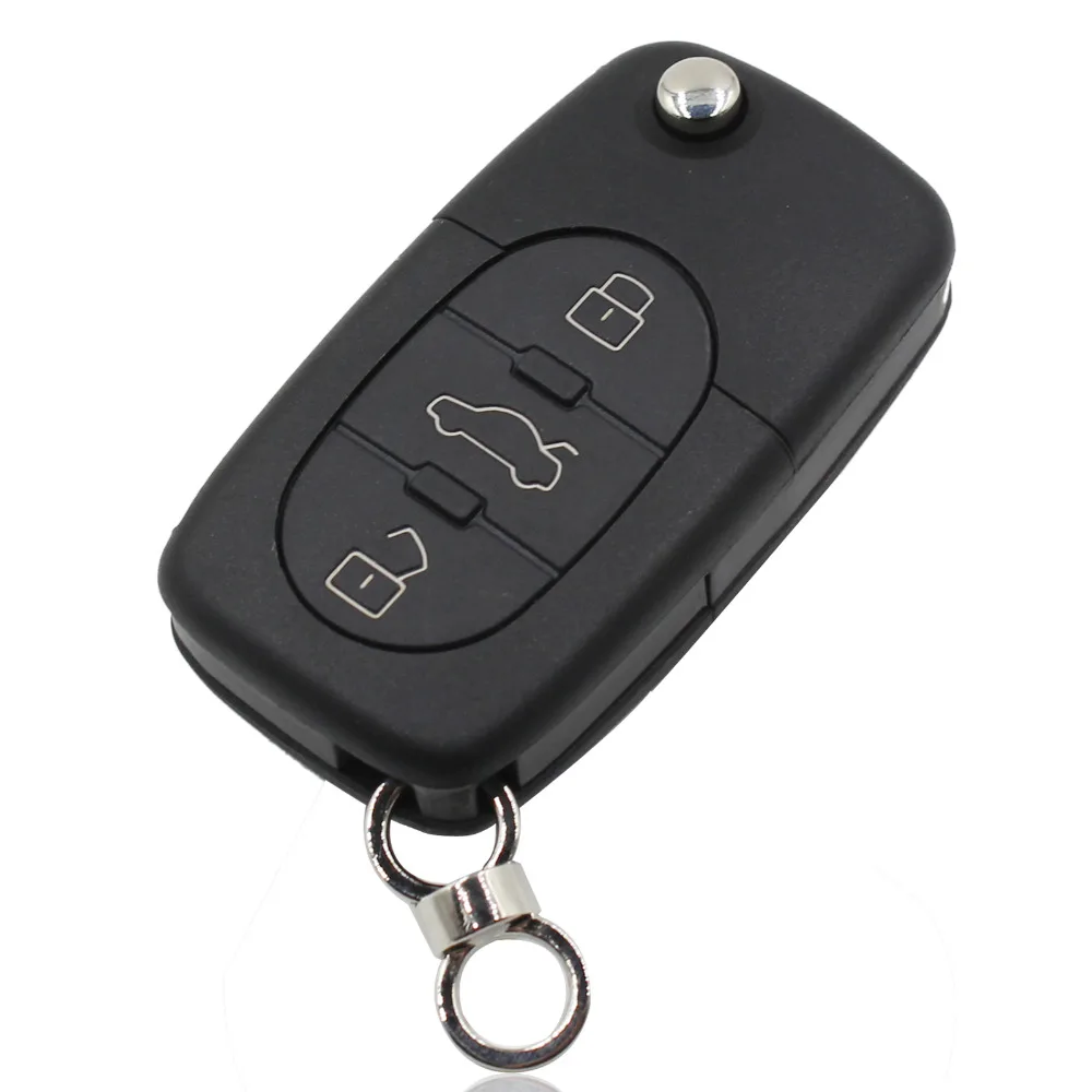 3 Button Folding Remote Flip Car Key Case Shell Fob for Audi A2 A3 A4 A6 A6L A8 Q7 TT Key Fob Case Replacement
