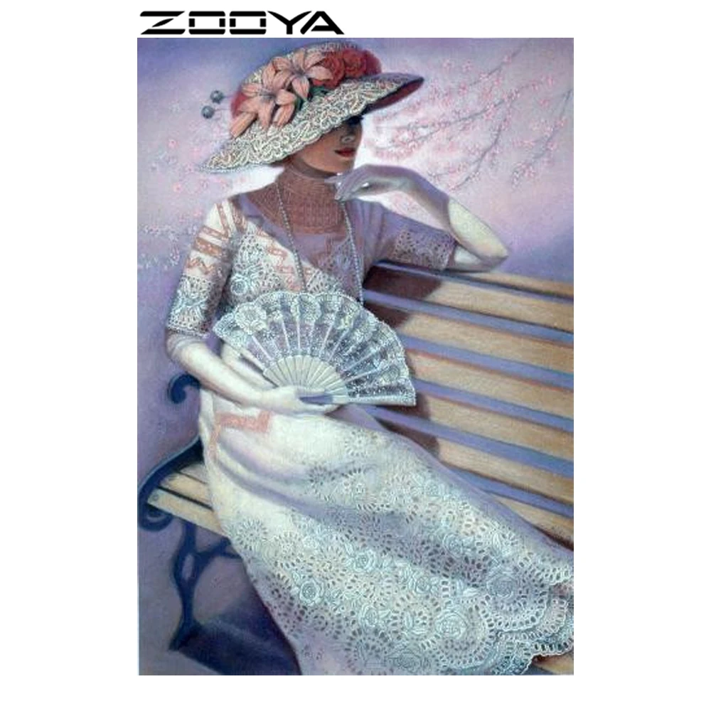ZOOYA алмазов картина леди Красота полная Алмазная Вышивка Узор Стразы Декор Из
