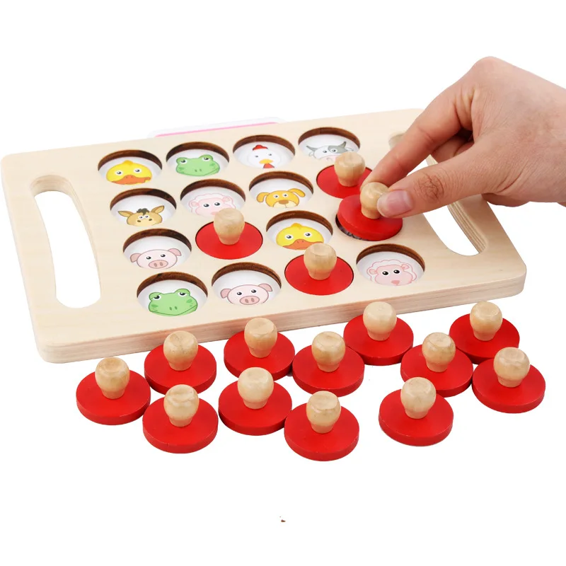 Memory Chess Guess Animal Number Cognitive Toy Memory Training Toys for Children 3 Years Old Early Education Montessori Toys