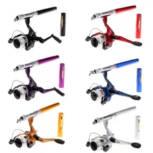 Мини Портативная Алюминиевая Удочка для забрасывания наживки для соленой воды Pole Reel карманная ручка