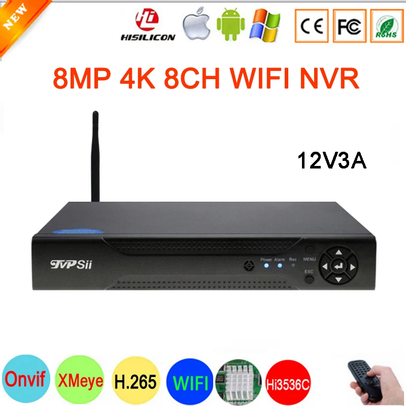 Hi3536C XMeye видео регистратор 8MP 4K 8CH 8-канальный H.265 + один SATA аудио WIFI Onvif IP камера CCTV NVR Hi3536C XMeye видео регистратор 8MP 4K 8CH 8-канальный H.265 + один SATA аудио WIFI Onvif IP камера CCTV NVR