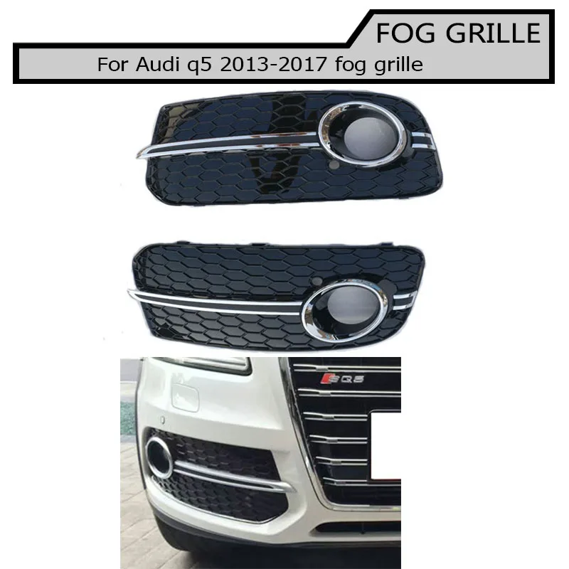 

Front Bumper Lower Side Black Front Fog Light Grill For Audi Q5 2013-2017 1Pair