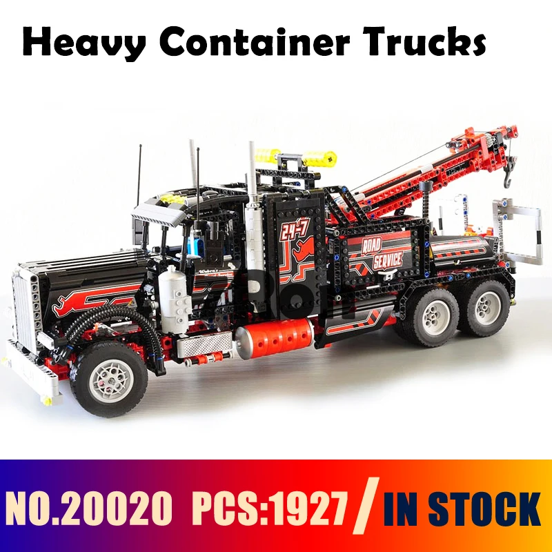 

Model building toys hobbies 20020 Heavy Container Trucks Compatible With Blocks 8285 technic Educational DIY Bricks