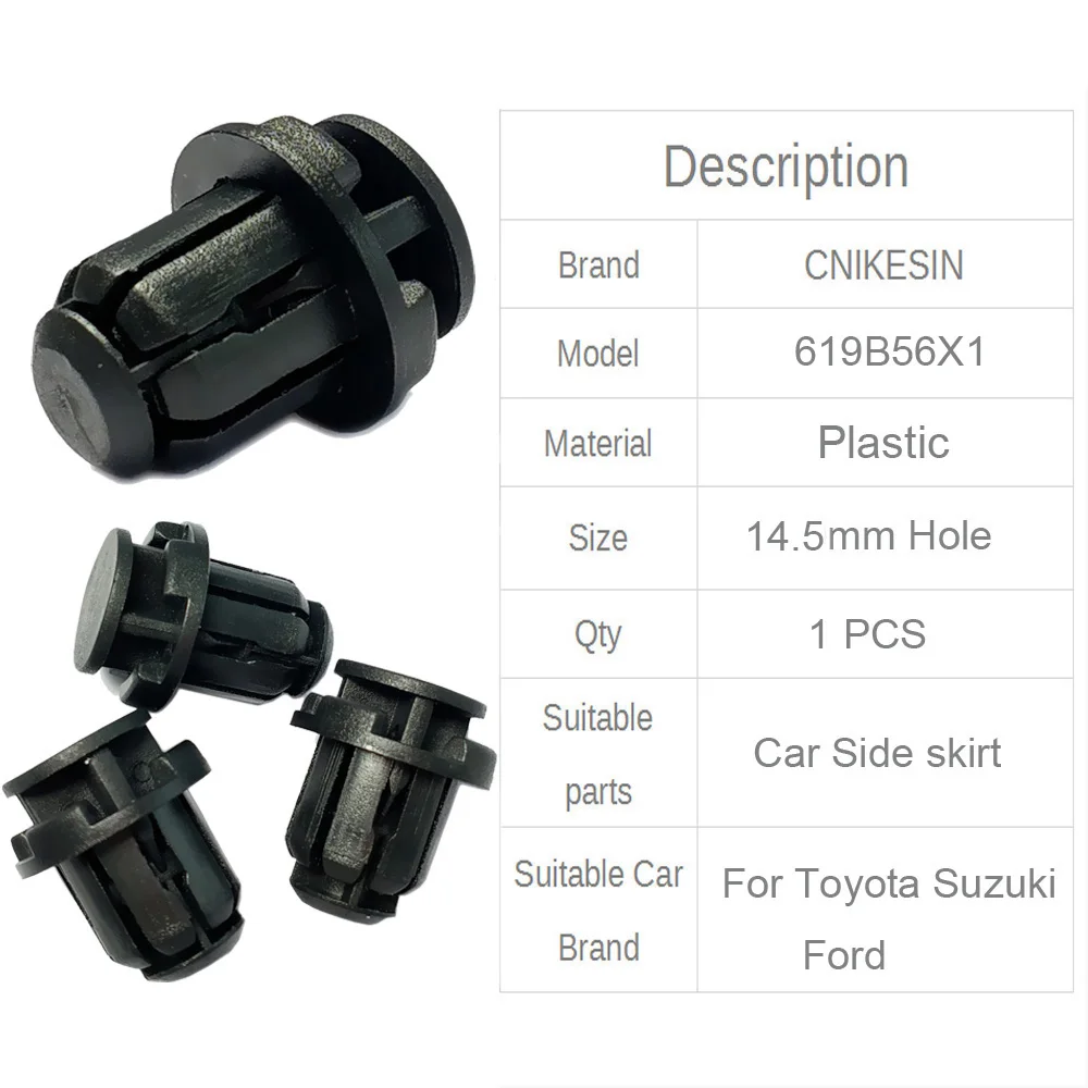 CNIKESIN-B56-100PCS-14-5mm-Auto-chassis-car-Side-skirt-fasteners-Car-plastic-Fastener-clip-For