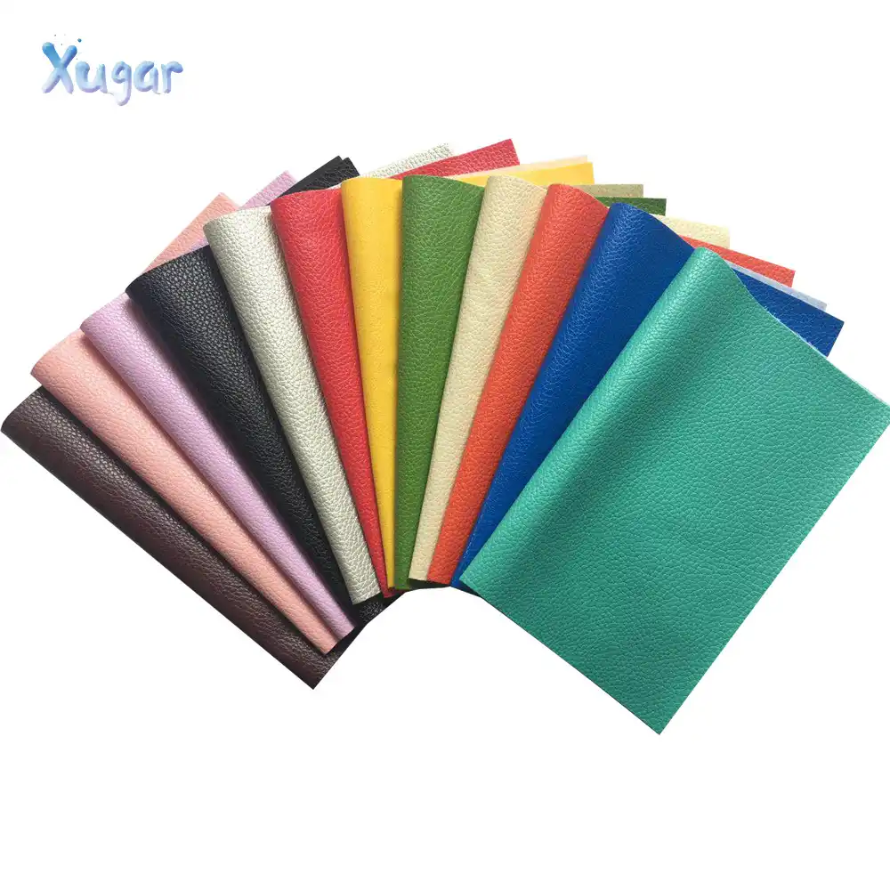 39*54inch Litchi Faux Synthetic PU Leather Fabric Sewing DIY Bag Shoes Material