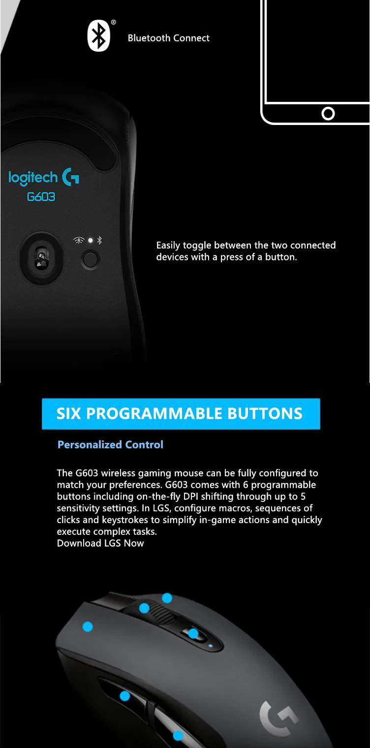 Logitech G613 Беспроводная Механическая игровая клавиатура G603 движущегося со скоростью света женская одежда Беспроводная игровая мышь комплект