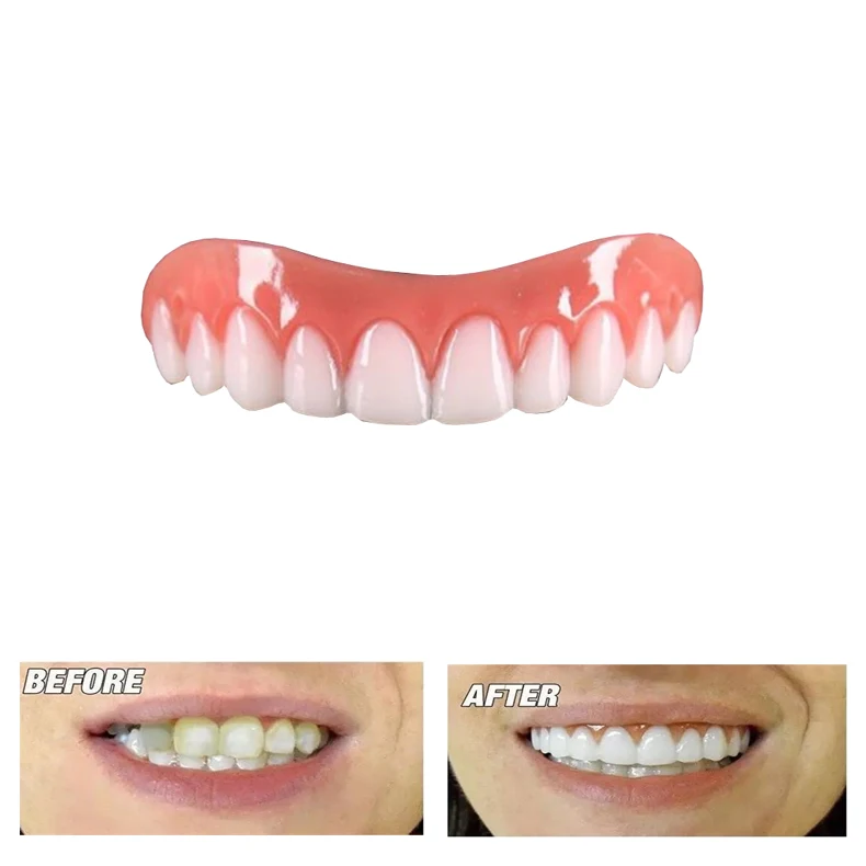 

Teeth Whitening Comfortable Silicone Perfect Smile Men Women Upper Cosmetic Veneer Tooth Cover Look of natural teeth in minutes
