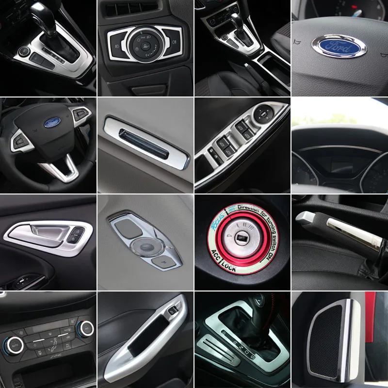Высокое качество ABS внутренняя отделка блёстки приборная панель для Ford Focus 2015 2016