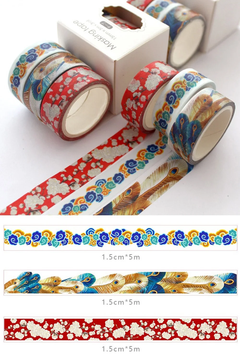 3Pcs/pack Classic Van Gogh Bullet Journal Washi Tape set Starry sky Adhesive Tape DIY Scrapbooking Sticker Label Masking