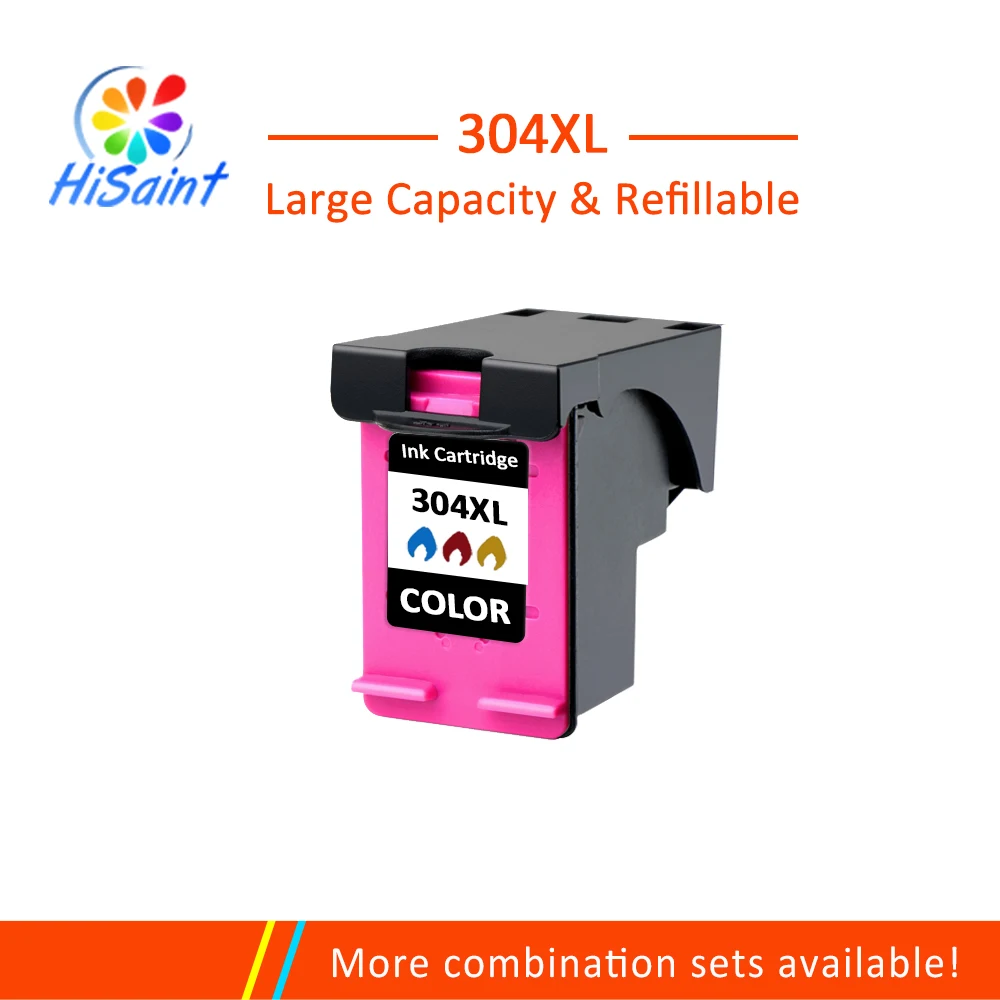 Hisaint 1 шт. цветной чернильный картридж 304 304xl N9K08AE N9K07AE для принтера HP Deskjet 3700 3720 3730 3732