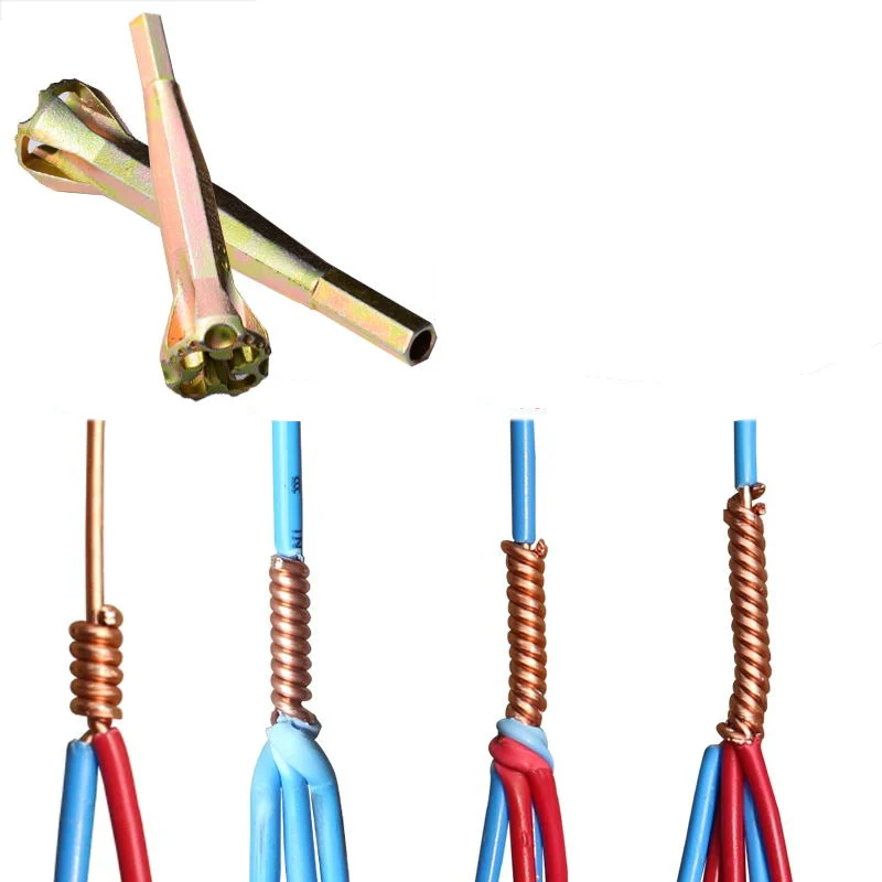 Как правильно соединить провода скруткой Electrician Fast Automatic Wire Stripper Twisting Tool Collinear Connector Cable