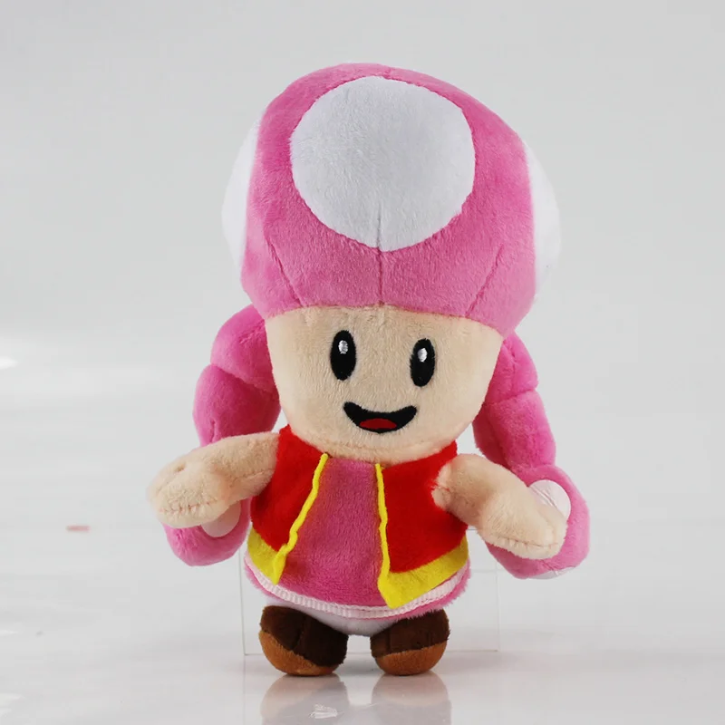 Супер гриб Марио плюшевая игрушка Toad Toadette мягкая кукла подарок для детей - Цвет: Toadette