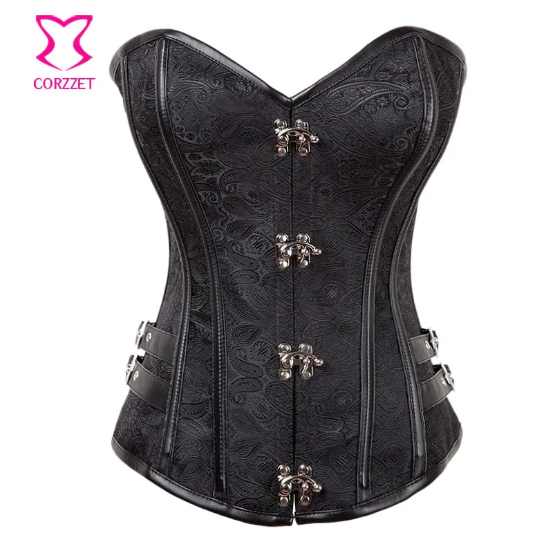 

Corzzet Vintage Steel Boned Steampunk Overbust Corsets And Bustiers Waist Slimming Plus Size Gothic Clothing Korsett For Women