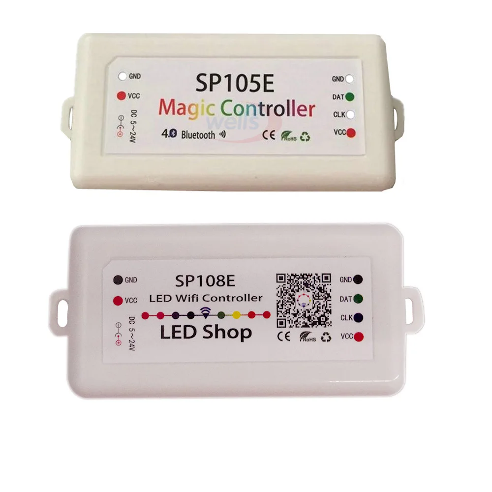 

Wholesale SP108E/SP105E smart led pixel wifi/Bluetooth controller by phone IOS Android APP For WS2813 WS2811 WS2812B pixel strip