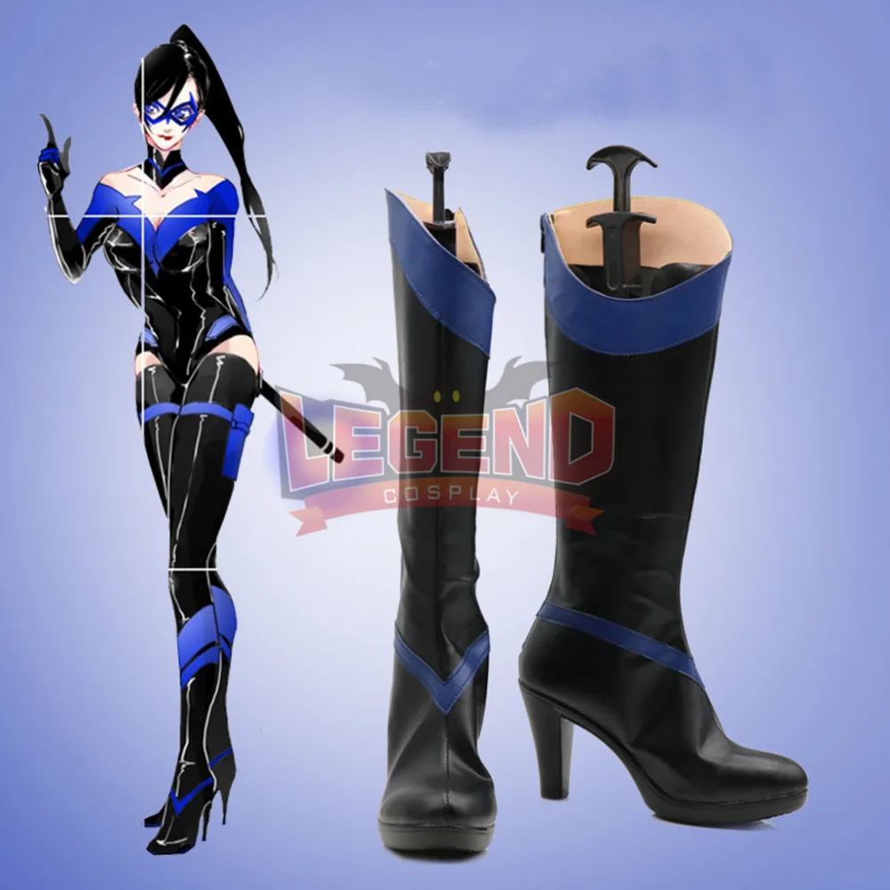 Nightwing Косплэй обувь сапоги на Хэллоуин Карнавальный Косплэй костюм аксессуары для Для женщин