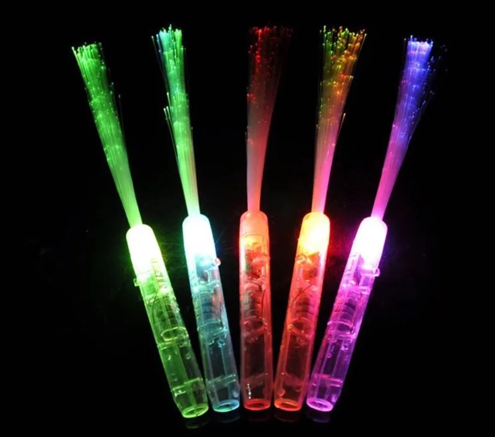 Led/Light Stick красочные мигающие палочки светятся оптоволоконным освещение концертов волшебные палочки