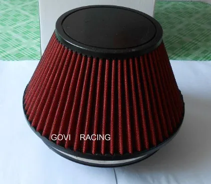 2688-1 красный автомобильный воздушный фильтр с простой PU верхней частью и 152 мм горловиной универсальный для воздухозаборника индукционные комплекты угольный фильтр knopel astra