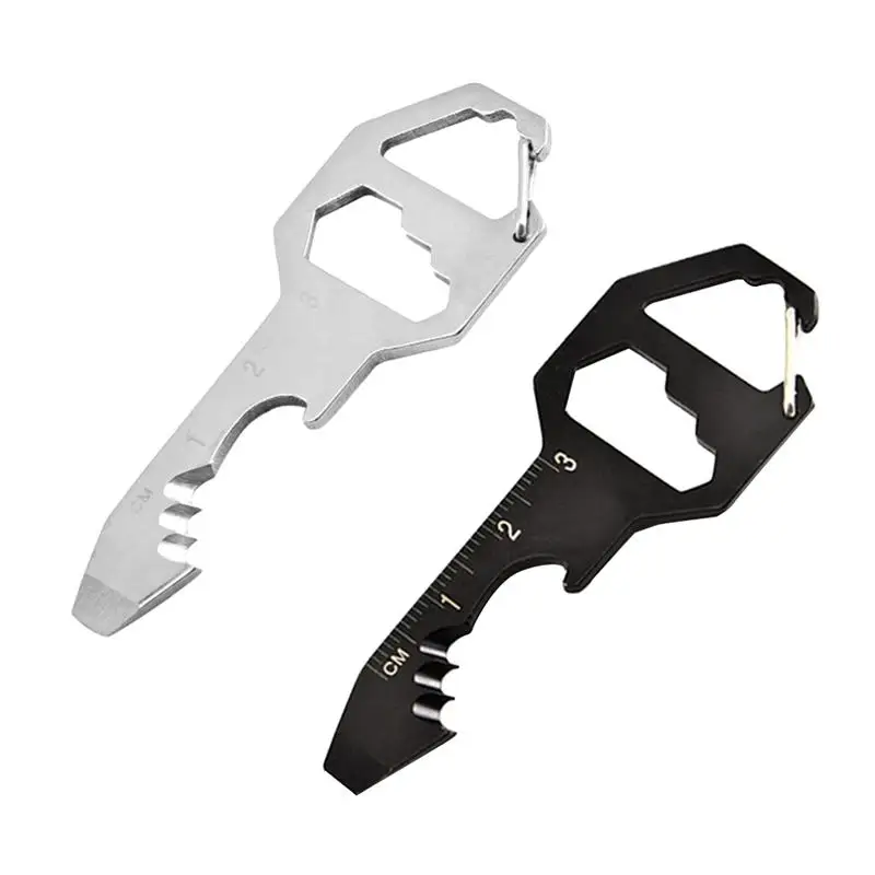 

2pcs/Pack Key Shape Bottle Opener Portable Key Beer Opener Creative Stainless Steel Wrench Cutter Keychain Ruler Home Bar Tool