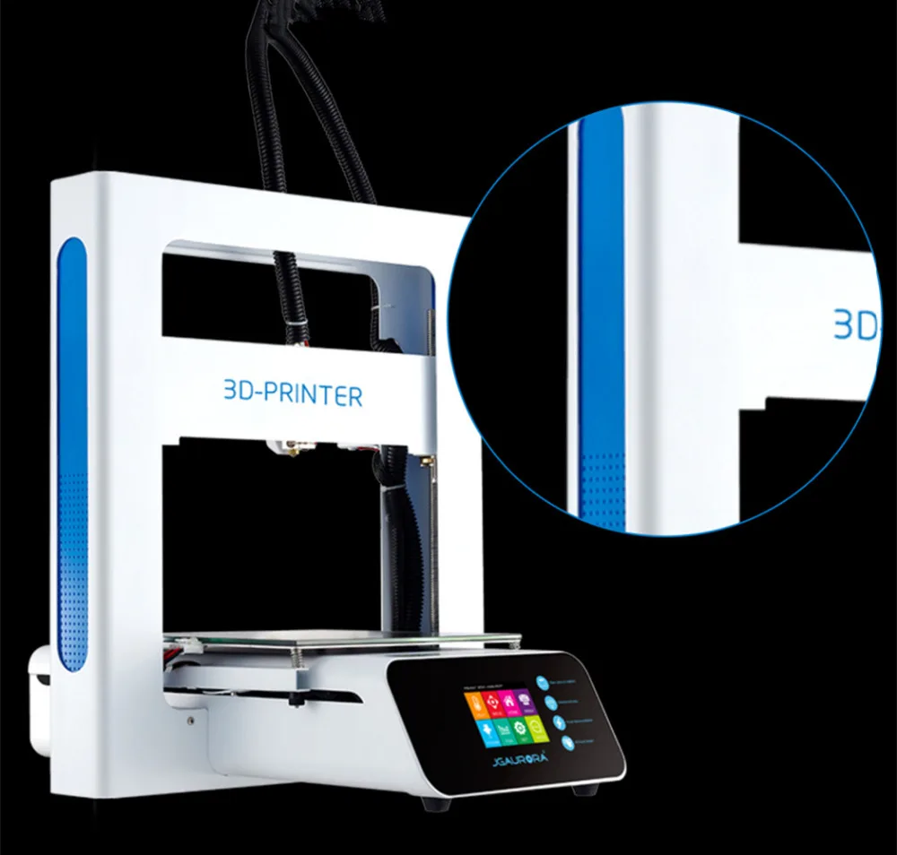 JGAURORA A3S 3d принтер полностью металлический простая сборка Высокая точность 205*205*205 мм размер сборки с бесплатными подарками