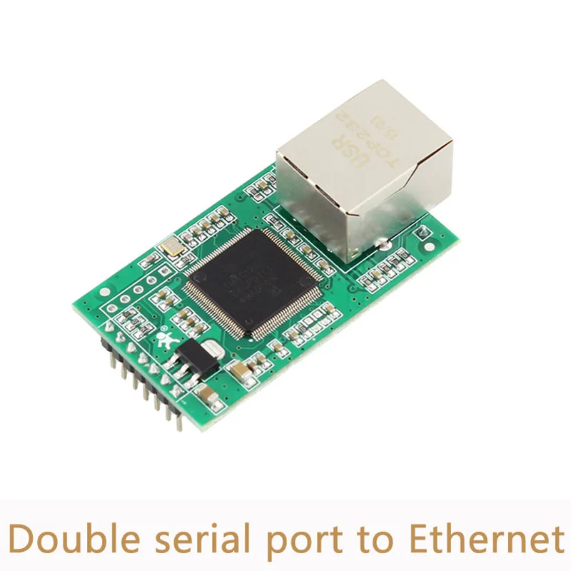 

10pcs/lot Double serial port to Ethernet module Network Port Board RJ45 3.3V/5V Dual compatibility USR-TCP232-E2 for IOT