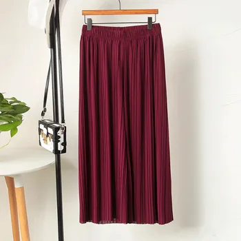 

Women Chiffon Loose Pants High Waist Ruffled Hem Thin Pleated Trumpet Casual Trousers OH66