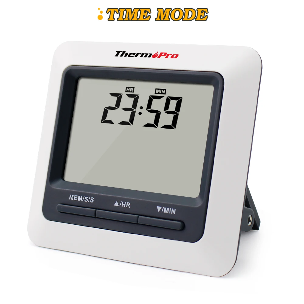 ThermoPro TP04 большой lcd цифровой термометр для приготовления мяса для гриля, духовки, барбекю, коптильни с зондом из нержавеющей стали