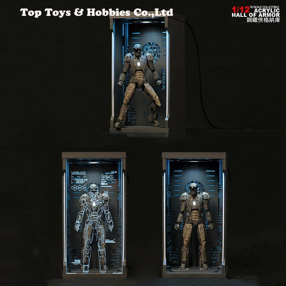

For Collection TOYS-BOX 1/12 Comicave SHF Display Box Fit Iron Man Figure MK45 /MK46 /MK43 /MK42 /MK41/ MK25/MK1 /MK2/ MK5/ MK3